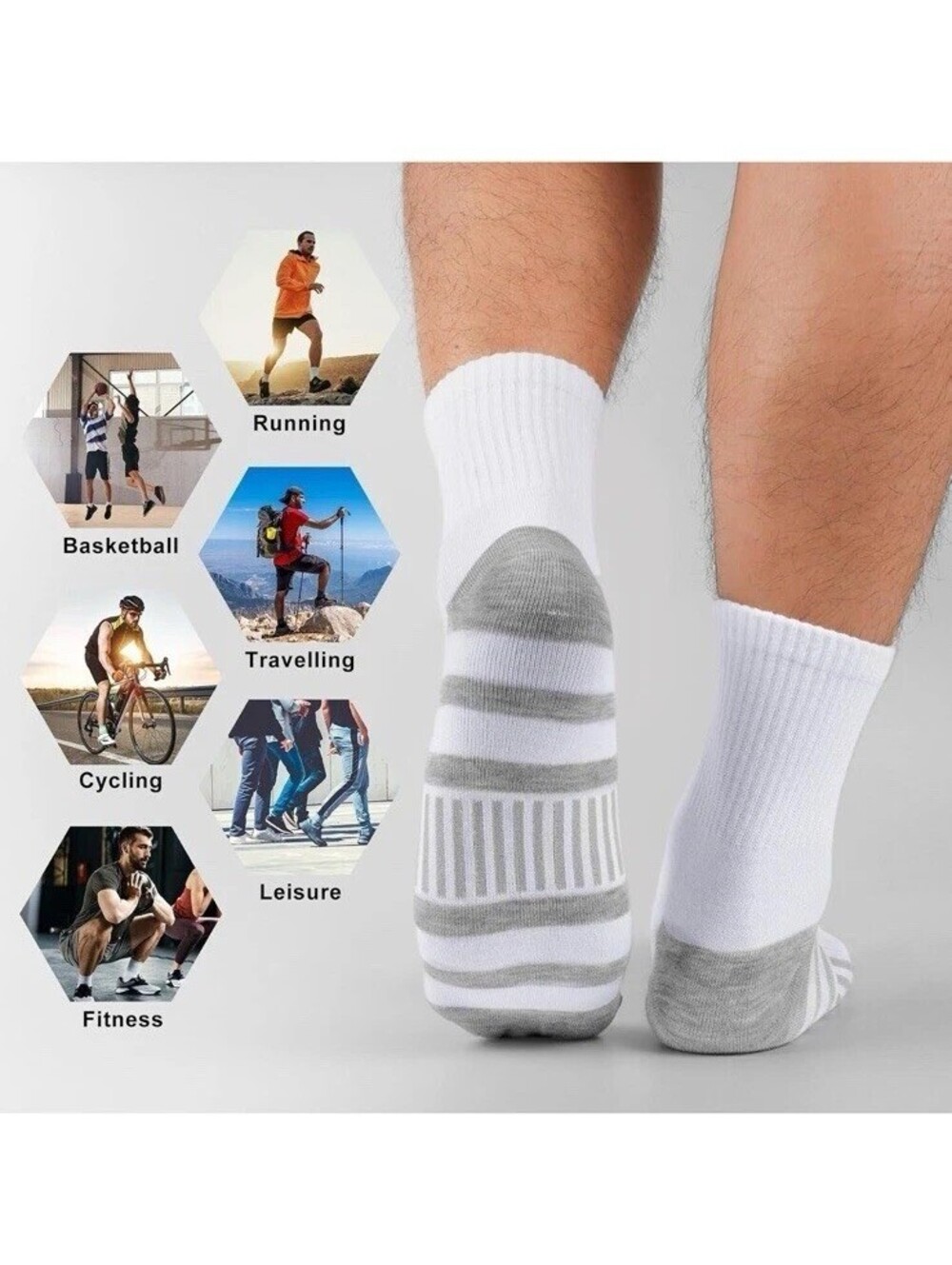 Hanes X-Temp Lightweight 6-12 Men's Socks - Black, Pack of 12